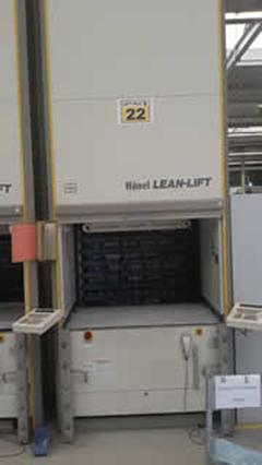Liftsystem, ca.: 4,80m hoch, 250kg pro Tablar– gebraucht -: lagertechnik
