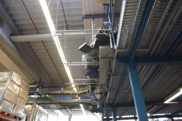 Stahlbau-Lagerbühne, ca. 480m2 mit Gitterrosten – gebraucht - : lagertechnik
