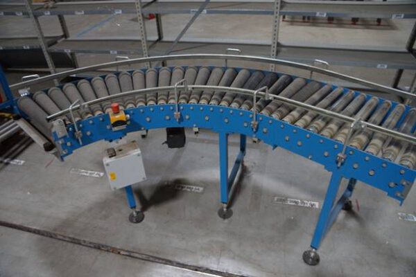 50m Fördertechnik, Rollenbahnen, unangetrieben, mit angetriebenen Kurven – gebraucht - : – Bild 27