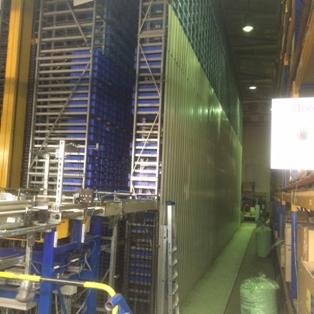 AKL (autom. Tablarlager) ca. 28.000 Stellplätze, 2 Kistenmaße, 35kg Fachlast – gebraucht - : lagertechnik