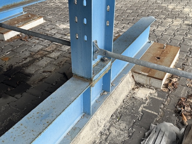 Regalhalle bestehend aus Kragarmregalen und Palettenregalen, OHRA, Grundfläche ca. 867m2 – gebraucht - : lagertechnik Regalhalle bestehend aus Kragarmregalen und Palettenregalen, OHRA, Grundfläche ca. 867m2 – gebraucht - : – Bild 46