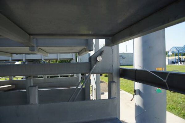 2 Stück Schwerlast Roll–Aus–Regale für Langgut, Auszugregale, zweiseitig, Fa. Thiele inkl. Säulenschwenkkran Fa. Vetter, 2,5to mit 8m Ausladung – gebraucht - : – Bild 21