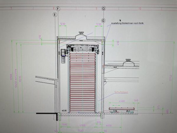 Blechlager, Remmert, 96 Kassetten, 3 to, für 1,50m x 3m Bechle  – gebraucht - : lagertechnik