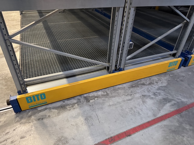 Palettenverschieberegalanlage, Bito, Höhe ca. 8m, 900kg / Palette, 3,60m Traversen, ca. 2.684 Stellplätze - gebraucht - : lagertechnik Palettenverschieberegalanlage, Bito, Höhe ca. 8m, 900kg / Palette, 3,60m Traversen, ca. 2.684 Stellplätze - gebraucht - : – Bild 51