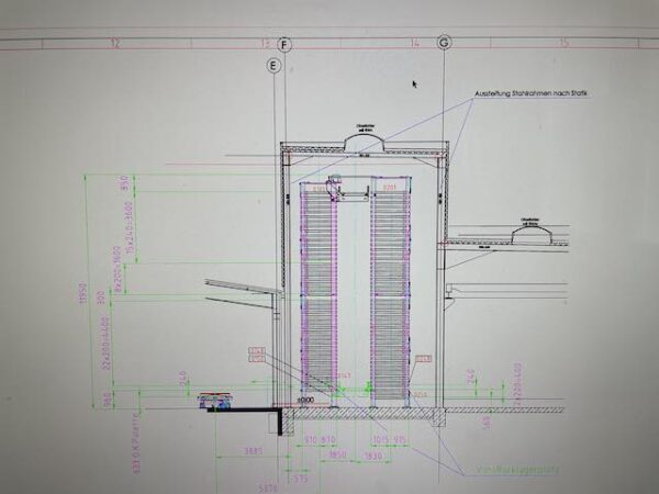 Blechlager, Remmert, 96 Kassetten, 3 to, für 1,50m x 3m Bechle  – gebraucht - : lagertechnik