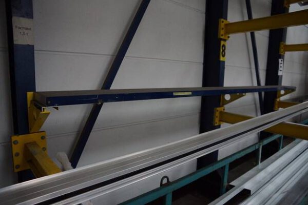 Kragarmregale u.a. für Langgutprofile etc., ein- und zweiseitig, Armlängen 1,20m und 0,90m, Rahmenhöhen ca. 8,50m, 1,5 to. Fachast – gebraucht - : – Bild 41