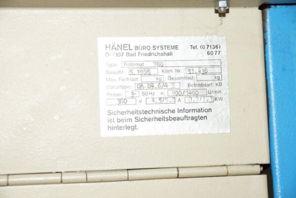 9 Stück Lagerpaternoster, Hänel und Kardex, Höhe zwischen ca. 2,42m und ca. 2,92m, Traglast 80 bis 140kg / Gondel – gebraucht -: – Bild 45