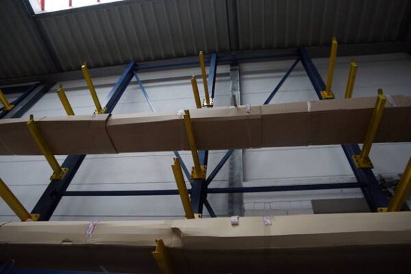 Kragarmregale u.a. für Langgutprofile etc., ein- und zweiseitig, Armlängen 1,20m und 0,90m, Rahmenhöhen ca. 8,50m, 1,5 to. Fachast – gebraucht - : – Bild 46