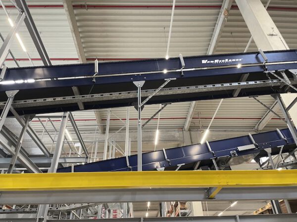 Große Fördertechnikanlage ca. 700m Fördertechnik, inkl. Schuhsorter, Ambaflex Höhenförderer, Packplätzen, Waagen, Scanner, Ersatzteilpaket, Scherenrollenbahnen, etc. - gebraucht - : – Bild 18