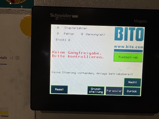 Palettenverschieberegalanlage, Bito, Höhe ca. 8m, 900kg / Palette, 3,60m Traversen, ca. 2.684 Stellplätze - gebraucht - : lagertechnik Palettenverschieberegalanlage, Bito, Höhe ca. 8m, 900kg / Palette, 3,60m Traversen, ca. 2.684 Stellplätze - gebraucht - : – Bild 14