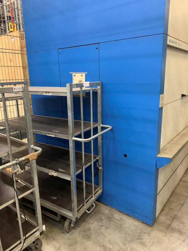 7 Stück Lagerlift, Kardex, ca. 6,30m bzw 1x 6,90m hoch (kürzbar), 2 Tablargrößen, 215/230kg pro Tablar, 1 Gerät 150kg – gebraucht -: – Bild 2