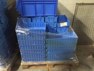 Regalkasten RK 521 B, ideal auch für Fachbodenregale, Kunststoff, ca. 1.000 Stück - gebraucht - : lagertechnik