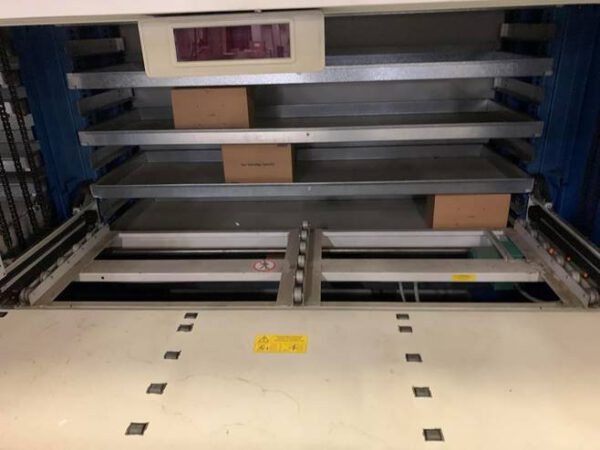 7 Stück Lagerlift, Kardex, ca. 6,30m bzw 1x 6,90m hoch (kürzbar), 2 Tablargrößen, 215/230kg pro Tablar, 1 Gerät 150kg – gebraucht -: – Bild 11
