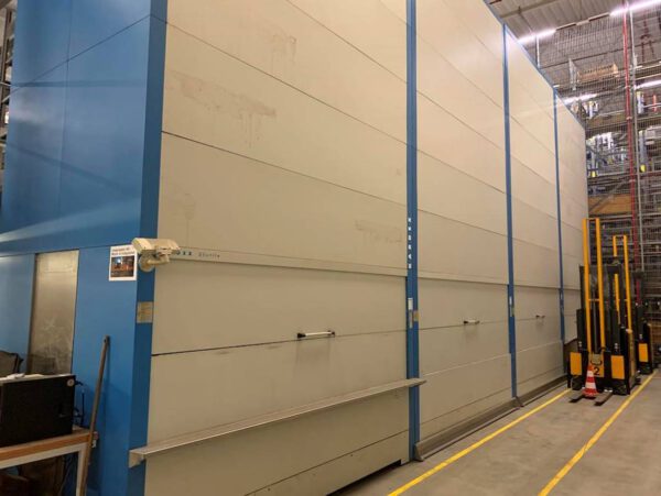 7 Stück Lagerlift, Kardex, ca. 6,30m bzw 1x 6,90m hoch (kürzbar), 2 Tablargrößen, 215/230kg pro Tablar, 1 Gerät 150kg – gebraucht -: – Bild 20