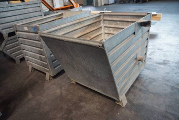 5 St. stapelbare Kippbehälter, verzinkt, inkl. 1 Staplertraverse - gebraucht- : – Bild 3