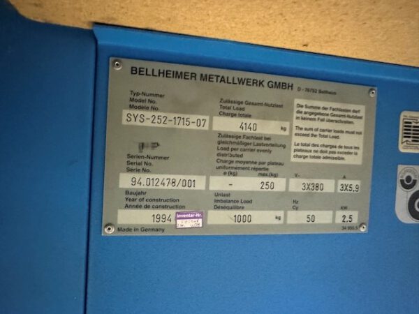2 Stück Lagerpaternoster, Kardex, 250kg / Gondel, 4,40m hoch, 17 Gondeln – Bild 14