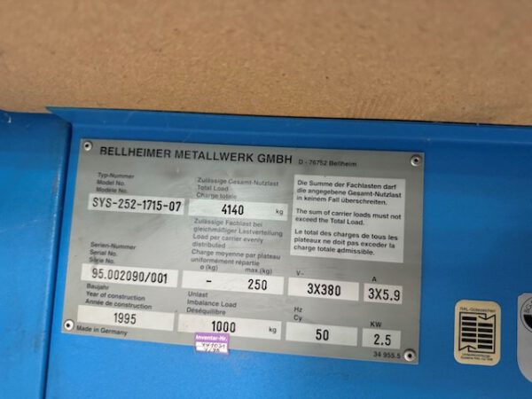2 Stück Lagerpaternoster, Kardex, 250kg / Gondel, 4,40m hoch, 17 Gondeln – Bild 4
