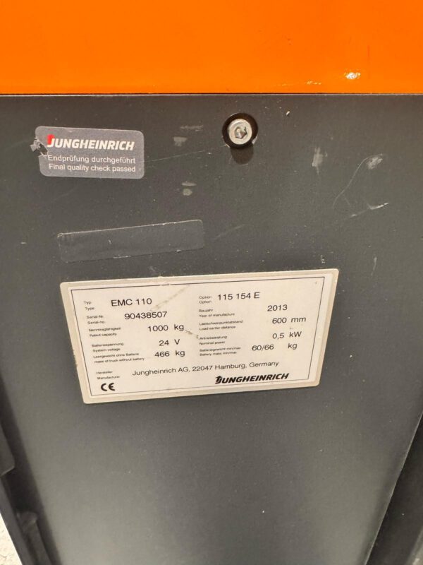 4 x Elektro-Deichselstapler, Jungheinrich, EMC 110 – Bild 16