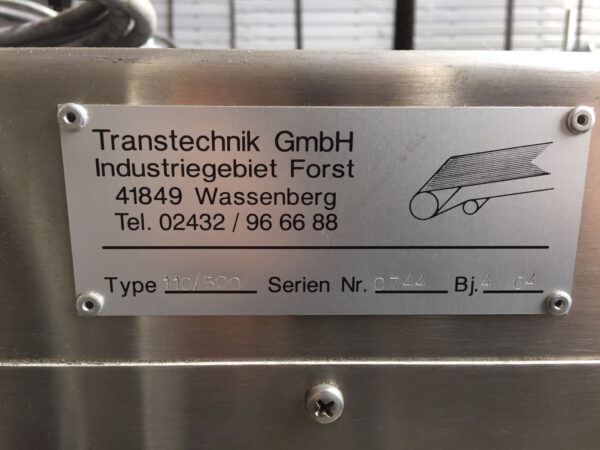 Transtechnik Bizerba Durchlaufwaage 110/500 mit Förderband bzw. Fördertechnik - gebraucht - lagertechnik