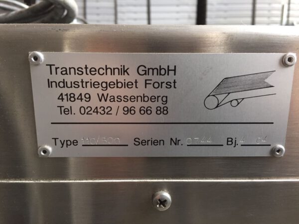 Transtechnik Bizerba Durchlaufwaage 110/500 mit Förderband bzw. Fördertechnik - gebraucht - – Bild 2