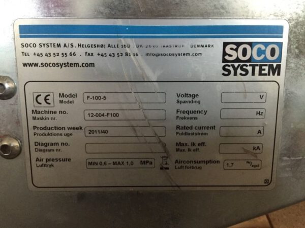 Bodenklappenfalter F-100, soco system - gebraucht -: lagertechnik