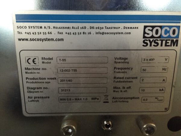 Kartonverschließer T-55 (Deckel), SOCO System - gebraucht - : – Bild 4