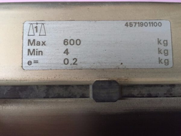 Bizerba Plattformwaage max. 600Kg Wägeterminal ST Bodenwaage max.600Kg min. 0,4Kg - gebraucht -: lagertechnik