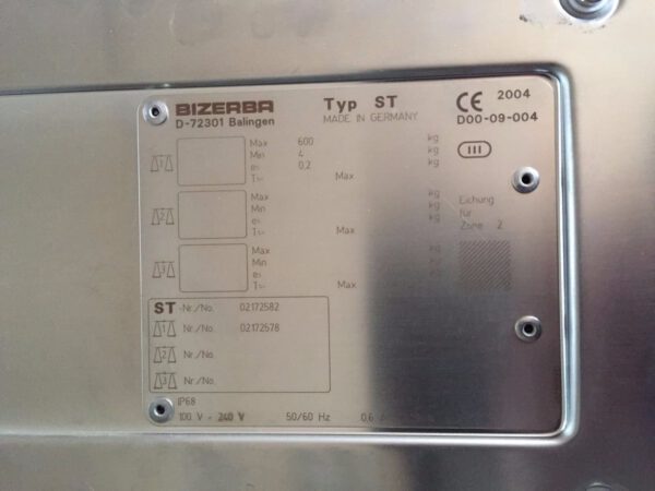 Bizerba Plattformwaage max. 600Kg Wägeterminal ST Bodenwaage max.600Kg min. 0,4Kg - gebraucht -: lagertechnik