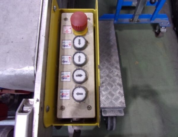 Ausziehbares Teleskopförderband, Aluminium, Länge 8000 – 20.700mm Nutzbreite 600 mm Gliedband, mit hydraulisch höhenverstellbarer Arbeitsbühne – Bild 3