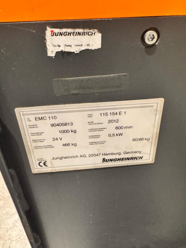 4 x Elektro-Deichselstapler, Jungheinrich, EMC 110 – Bild 22